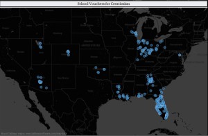 Creationism Voucher Map