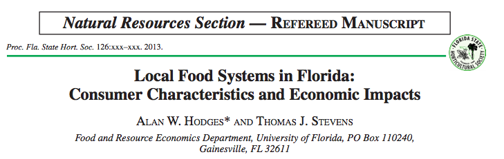 Local Food Systems Research